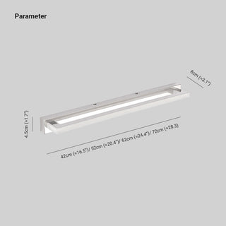 Arisha Moderni LED Applique Bianco Rettangolare Bagno Specchio Anteriore