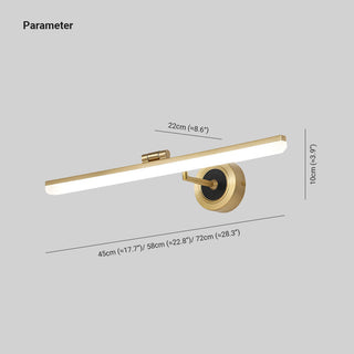 Arisha Minimalismo Vintage LED Applique Rettangolo Lineare Specchio