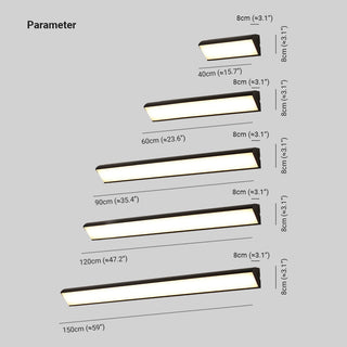 Ray Minimalista Linea Metallo Acrilico Applique da Esterno Nero