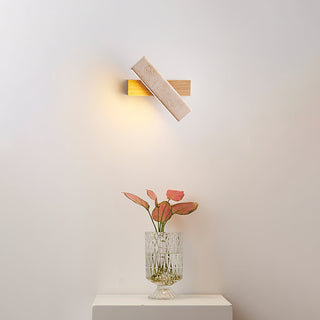 Esorora Rectangular Travertine Wall Light - Blowlighting