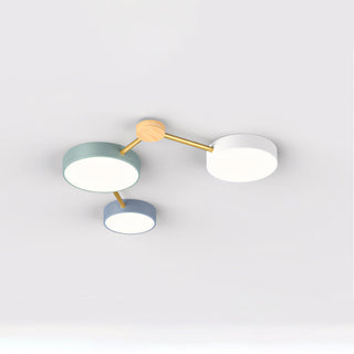 Arisha Moderno Acrilico/Legno Plafoniera Bianco/Grigio/Verde Soggiorno