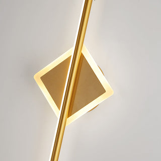 Arisha Minimalismo LED Applique Nero/Oro Lineare