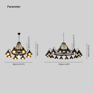 Silva Lampadari Candeliere Industriale Metallo LED Soggiorno