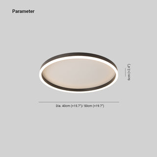 Arisha Minimalista LED Plafoniera Anello Metallo Nero