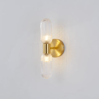 Kristy Design LED Applique Vetro Globo Oro Trasparente Lusso