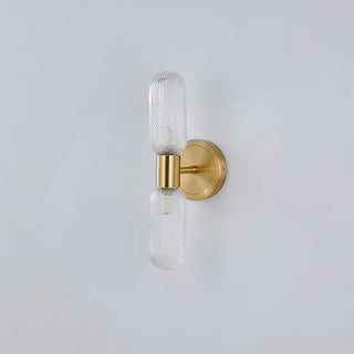 Kristy Design LED Applique Vetro Globo Oro Trasparente Lusso