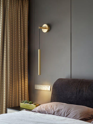 Thomasina Modern Minimalist Line Brass Wall Light - Letslighting