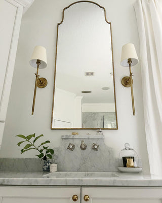 Platina Modern Minimalist Brass Fabric Wall Lamp - Lamp Copper