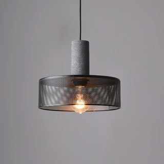 Arisha Lampada a Sospensione Industriale Cilindrica in Cemento