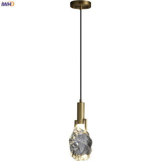 Kristy Moderno Goccia Cristallo Lampade a Sospensione Ottone