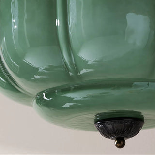 Eldio Green Glass Semi Flush Mount Light - Letslighting