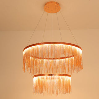 Arisha Lusso LED Lampada a Sospensione Catena Nappa