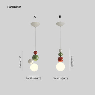 Valentina Moderno LED Metallo Sospensione Bianco Verde Rosso