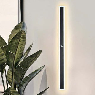Ray LED Applique da Esterni Metallo Nero Lineare Impermeabile Corridoio/Giardino