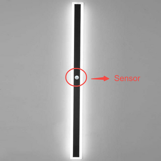 Ray Moderno Lineare Metallo Acciaio Scuro Applique da Esterno