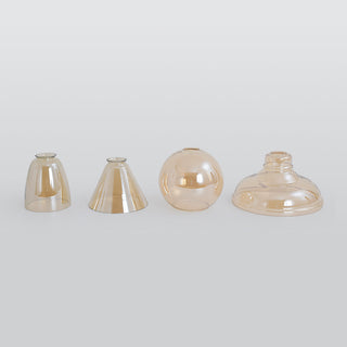 Arisha Industriale LED Lampada a Sospensione Vetro Chiaro/Ambra/Grigio Fumo