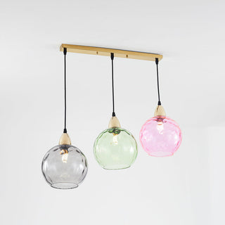 Valentina Design LED Lampada a Sospensione Vetro Ripple Acqua Variopinte Ciondolo Sfera Soggiorno/Camera da Letto