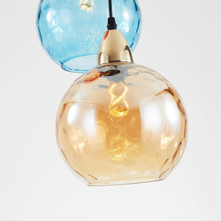 Valentina Design LED Lampada a Sospensione Vetro Ripple Acqua Variopinte Ciondolo Sfera Soggiorno/Camera da Letto