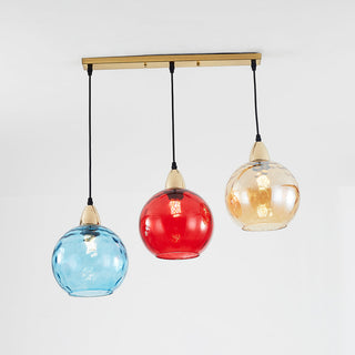 Valentina Design LED Lampada a Sospensione Vetro Ripple Acqua Variopinte Ciondolo Sfera Soggiorno/Camera da Letto