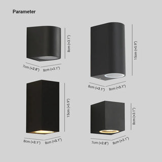 Ray Moderne LED Lampade da Esterno Metallo Nero Quadrato Minimalista