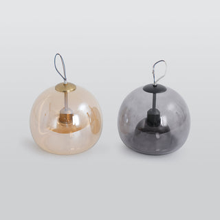 Arisha Moderno LED Lampade a Sospensione Cupola Vetro Oro/Nero Trasparente