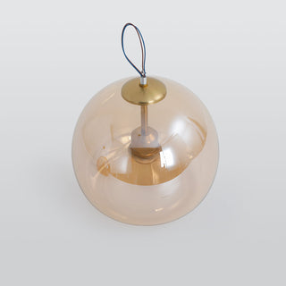 Arisha Moderno LED Lampade a Sospensione Cupola Vetro Oro/Nero Trasparente
