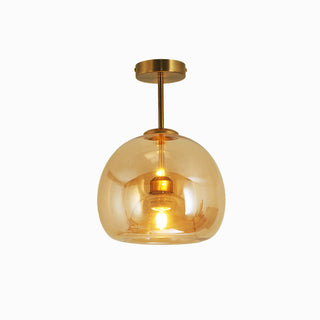 Arisha Moderno LED Lampade a Sospensione Cupola Vetro Oro/Nero Trasparente