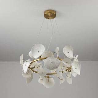 Virinira Modern Elegance Petal Metal Ceramic Chandelier - Blowlighting