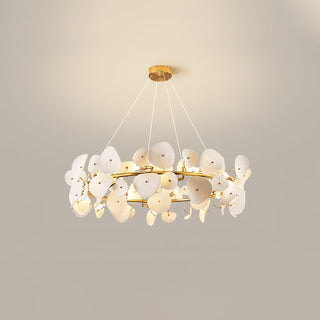 Virinira Modern Elegance Petal Metal Ceramic Chandelier - Blowlighting