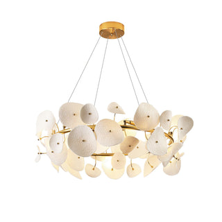 Virinira Modern Elegance Petal Metal Ceramic Chandelier - Blowlighting