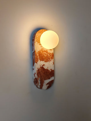 Olnoreth Premium Nordic Art Marble Glass Wall Lamp - Lamp Copper