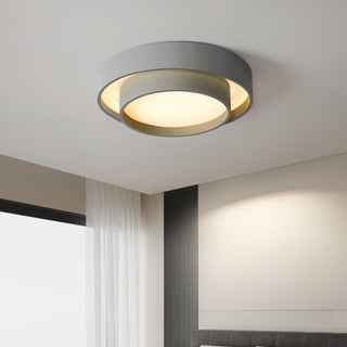 Arisha Lampada da Soffitto con Doppio Anello a Forma Cilindrica