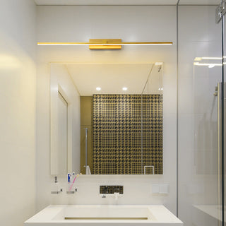 Arisha Moderno Lineare Classico LED Applique Metallo Oro Specchio Bagno