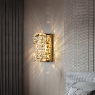 Kristy LED Applique Metallo Cristallo Rettangolare Moderno