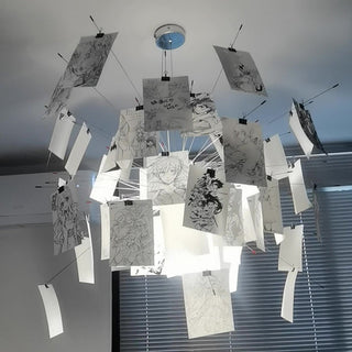 Ortheen Individual Creativity Paper Metal Chandelier - Lamp Copper