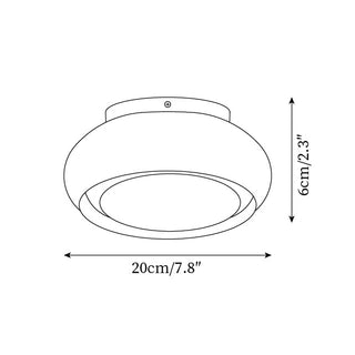 Valentina Lampada da Soffitto Flush Mount in Vetro Stile Retrò