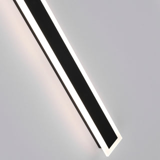 Ray LED Applique da Esterni Metallo Nero Lineare Impermeabile Corridoio/Giardino