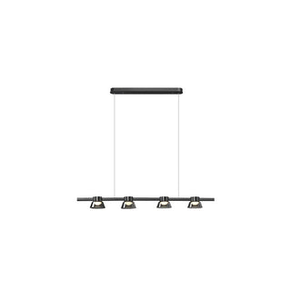 Arisha Moderno LED Lampada a Sospensione Metallo Nero Lineare Sala da Pranzo/Soggiorno/Camera da Letto