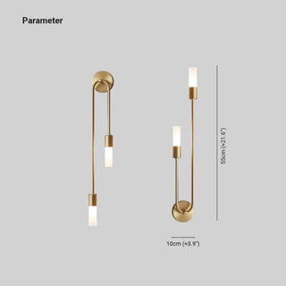 Arisha Moderno LED Applique Metallo Acrilico Oro