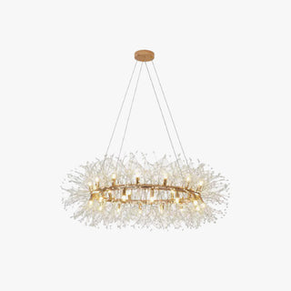 Arisha Lampada a Sospensione LED Moderna Dente di Leone in Metallo Oro/Cristallo