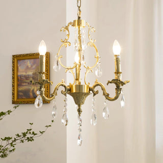 Elvion Classic Brass Crystal Chandelier - Letslighting