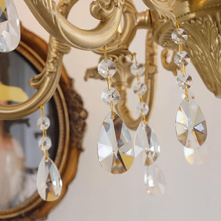 Elvion Classic Brass Crystal Chandelier - Letslighting