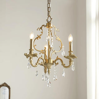Elvion Classic Brass Crystal Chandelier - Letslighting