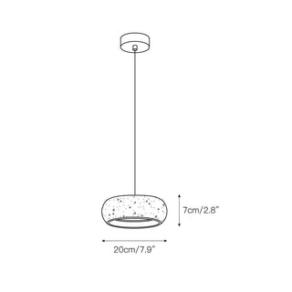 Eurvaran Modern Minimalist Drum Travertine Pendant Lamp - Lamp Copper