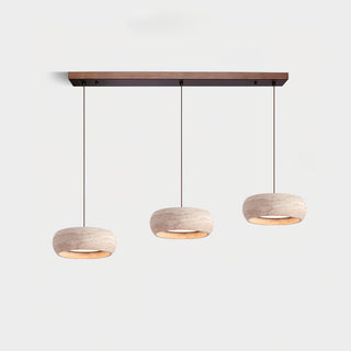 Eurvaran Modern Minimalist Drum Travertine Pendant Lamp - Lamp Copper