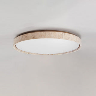Symiror Modern Minimalist Round Travertine Ceiling Lamp - Lamp Copper
