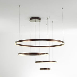 Arisha Lampada a Sospensione Metallo Nero/Oro/Caffè Tir-Cerchio Moderna