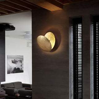 Aria Moderna LED Applique Metallo Bellissimo Luna Rotonda