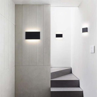 Ray Moderno Design LED Applique da Esterni Metallo Rettangolare