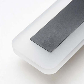 Ray Moderno Lineare Metallo Acciaio Scuro Applique da Esterno